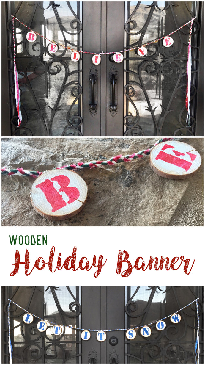Wooden Holiday Banner