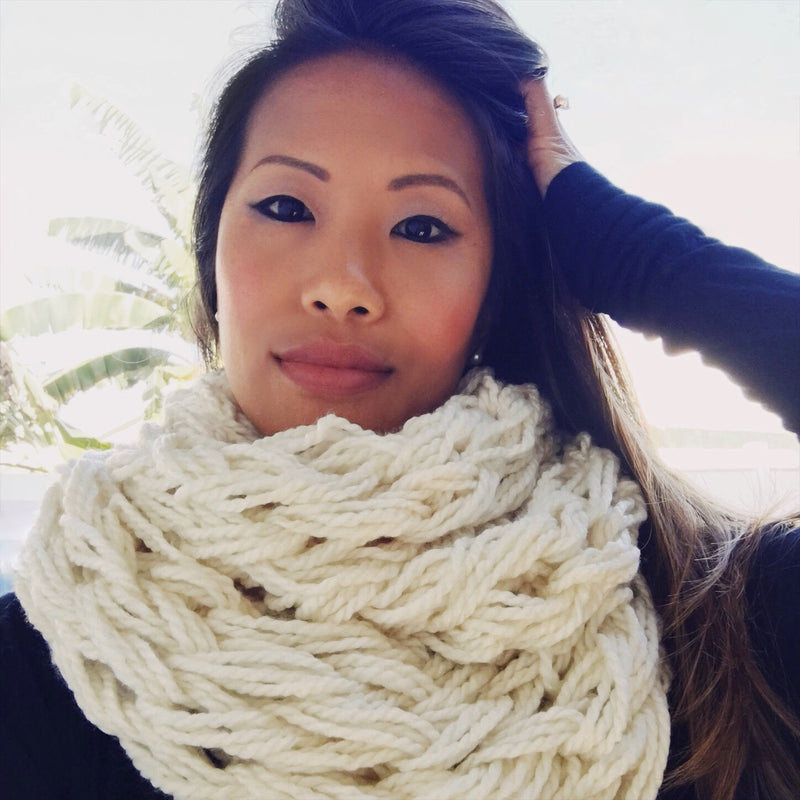 Infinity Scarf Arm Knitting