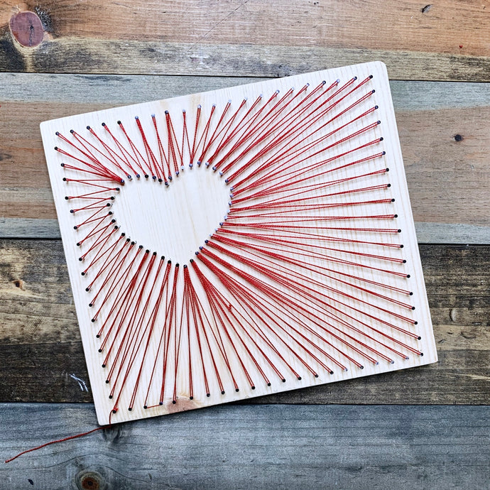 DIY String Heart Art